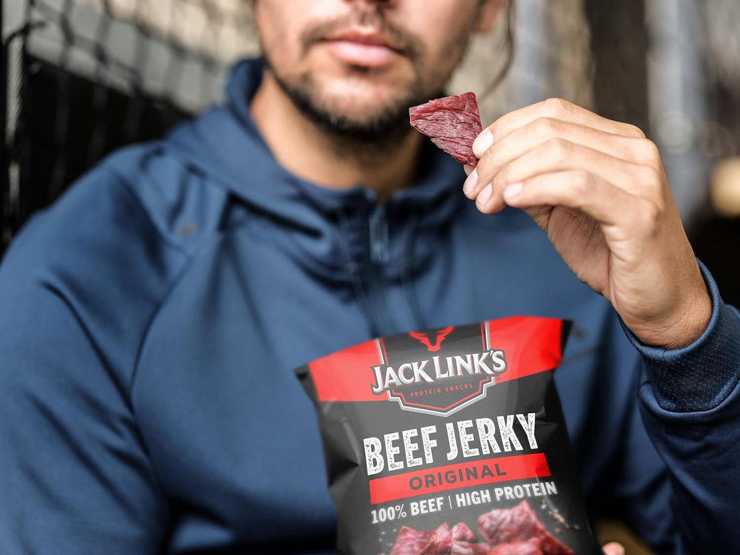 Jack Links Beef Jerky Original (12 x 60 g) - Viande séchée - Riche en protéine snack - Boeuf séché Jack Link's