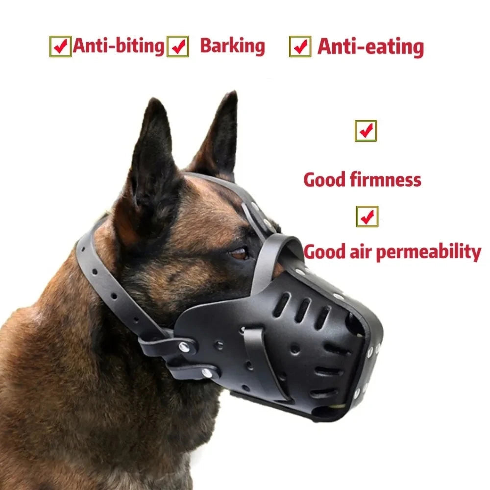 Muselière Panier en Cuir pour Chien – Anti-Morsure et Dressage | Pour Berger Allemand, Doberman, K9 Ma boutique