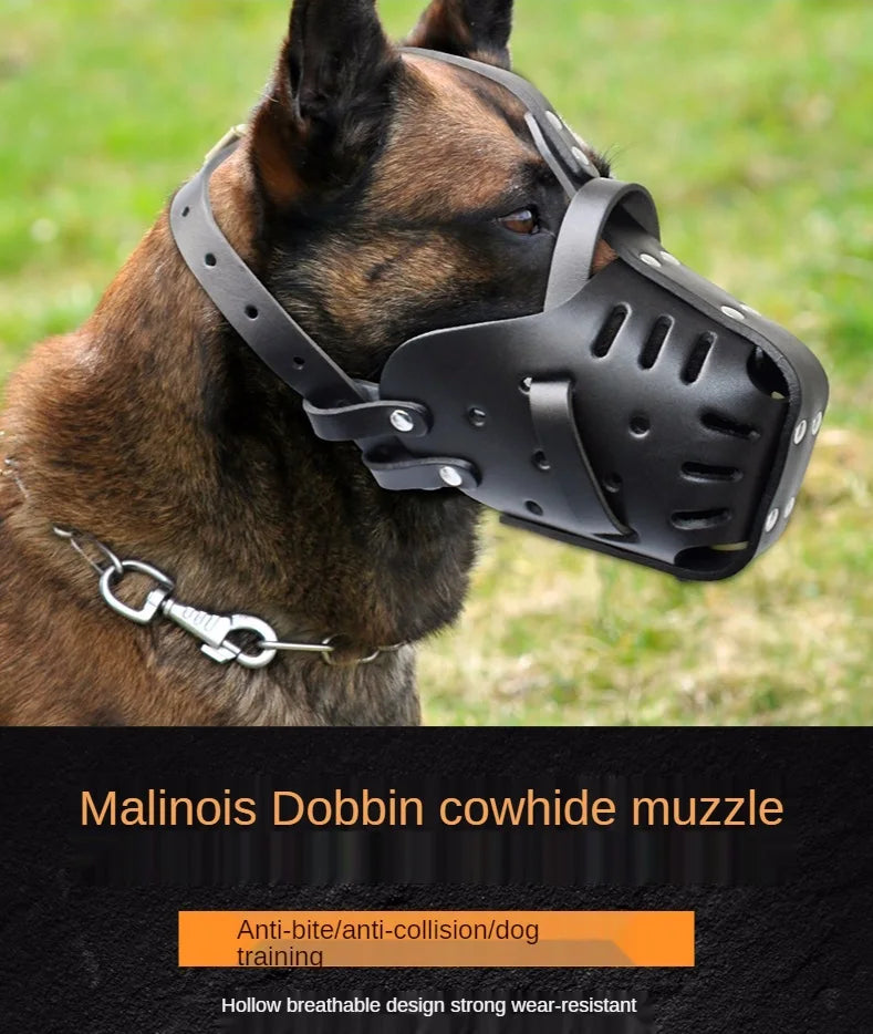 Muselière Panier en Cuir pour Chien – Anti-Morsure et Dressage | Pour Berger Allemand, Doberman, K9 Ma boutique