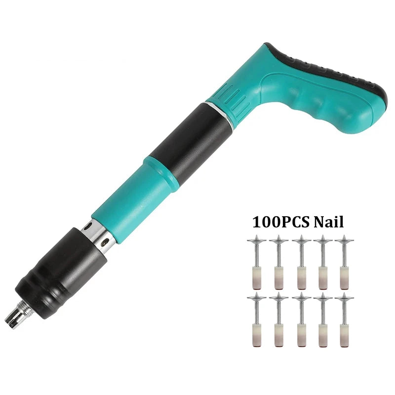 Mini Pistolet à Clous en Acier - 100 Clous + Boîte Plastique | Outil Manuel pour Perforation et Fixation Murale BLACKBEARD OUTDOOR INDUSTRIES
