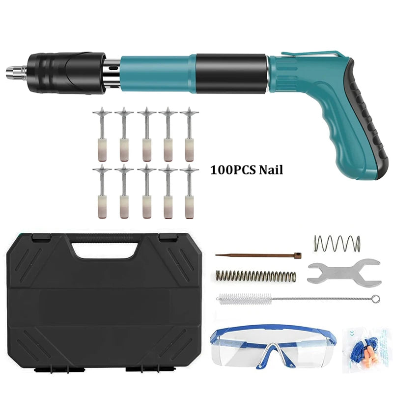Mini Pistolet à Clous en Acier - 100 Clous + Boîte Plastique | Outil Manuel pour Perforation et Fixation Murale BLACKBEARD OUTDOOR INDUSTRIES