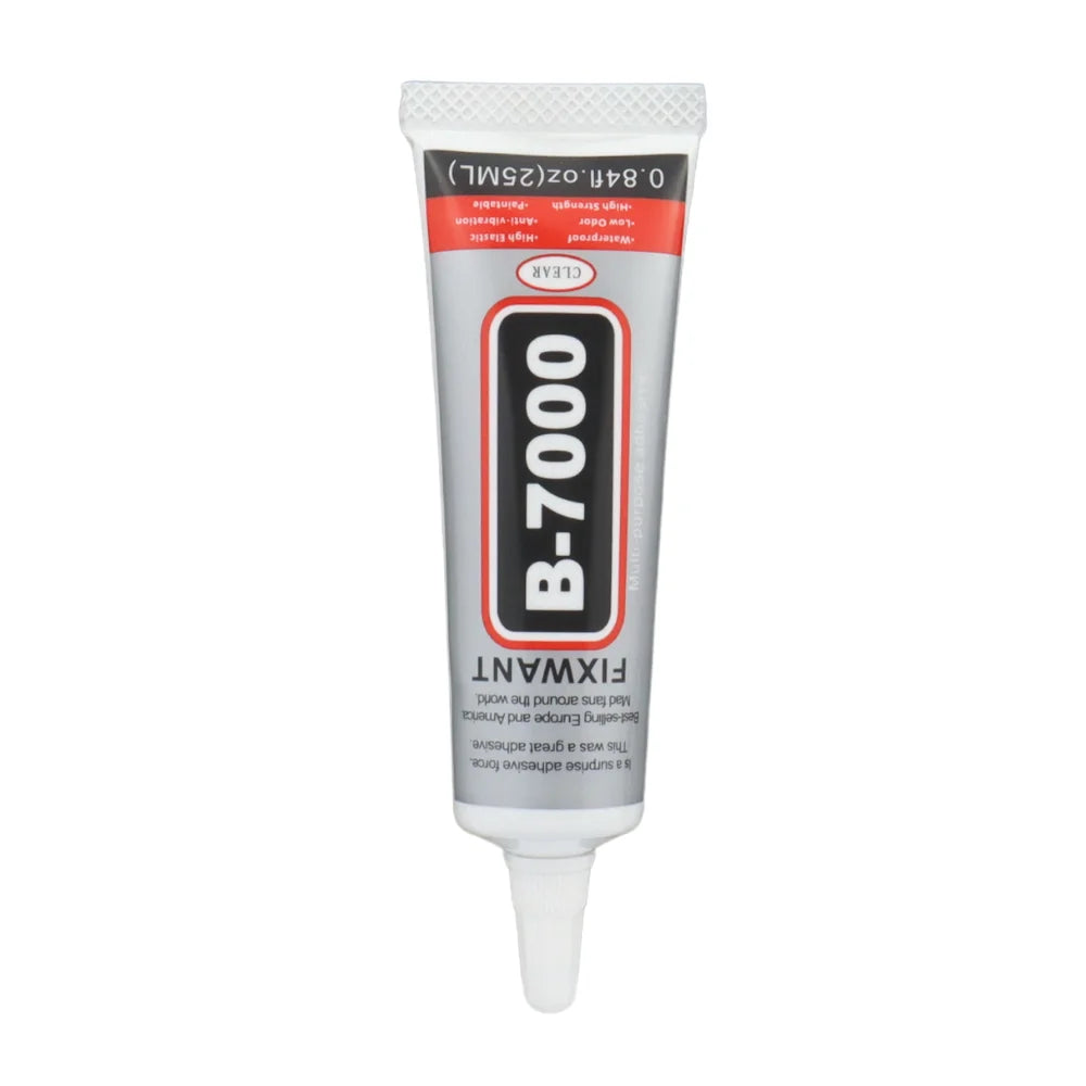Colle B-7000 - Adhesif Universel Transparent pour Réparation d'Écran de Téléphone - Disponible en 15ML, 25ML, 50ML, 110ML avec Applicateur de Précision BLACKBEARD OUTDOOR INDUSTRIES
