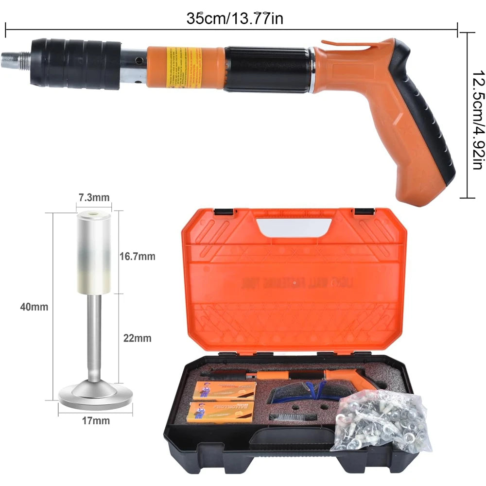 Pistolet à Clous Manuel en Acier | Outil de Fixation Murale à 5 Vitesses Ajustables pour Montage de Bricolage, Plomberie, Installation Électrique BLACKBEARD OUTDOOR INDUSTRIES