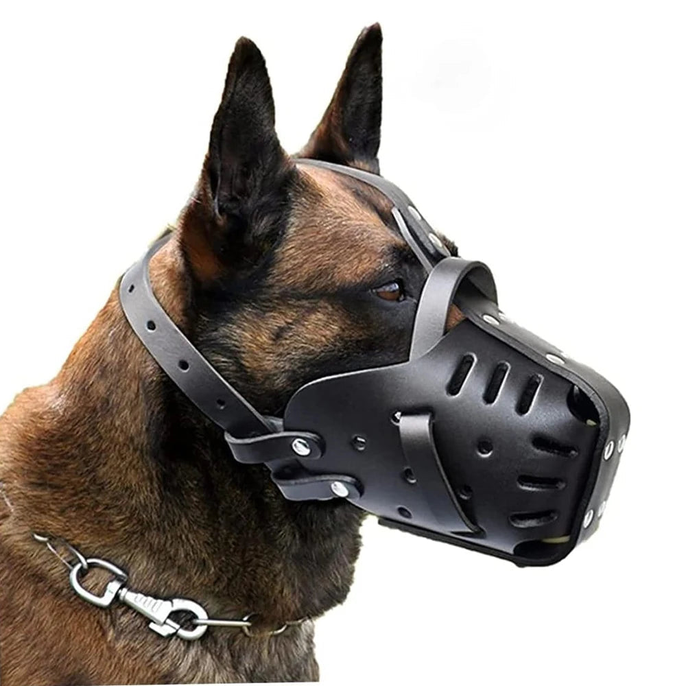 Muselière Panier en Cuir pour Chien – Anti-Morsure et Dressage | Pour Berger Allemand, Doberman, K9 Ma boutique