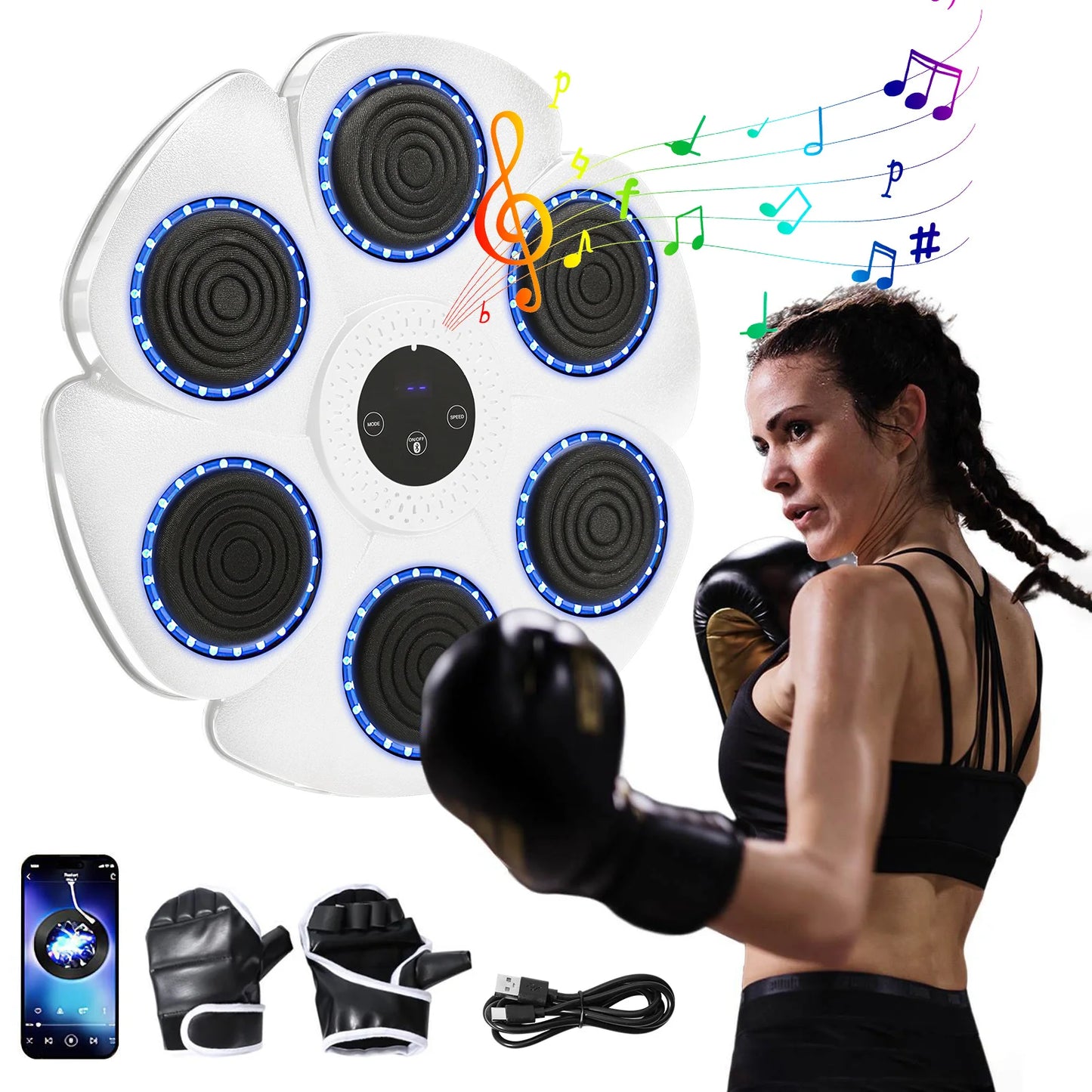 Machine de Boxe Intelligente Bluetooth avec Musique - Entraînement et Décompression - BLACKBEARD OUTDOOR INDUSTRIES
