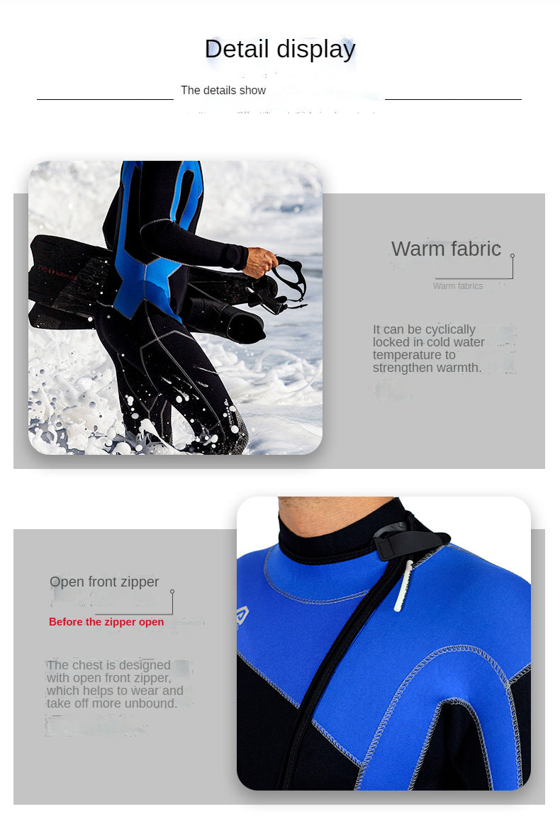 Combinaison de Plongée Homme 3MM Néoprène – Natation, Surf, Plongée, Snorkeling - BLACKBEARD OUTDOOR INDUSTRIES