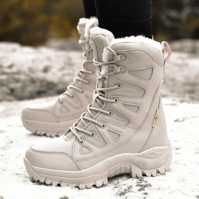 Bottes d'Hiver Femme Moipheng - Super Chaleur, Taille Plus, Chaussures à Plateforme, Bottes Moto à mi-mollet avec Doublure en Fourrure - Zapatos Para Mujer - BLACKBEARD OUTDOOR INDUSTRIES