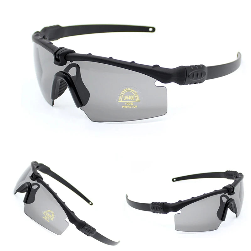 Lunettes Tactiques Militaires UV400 – Lunettes de Protection Anti-Choc – Pour Tir, Chasse, Airsoft, Cyclisme & Sports Outdoor - BLACKBEARD OUTDOOR INDUSTRIES