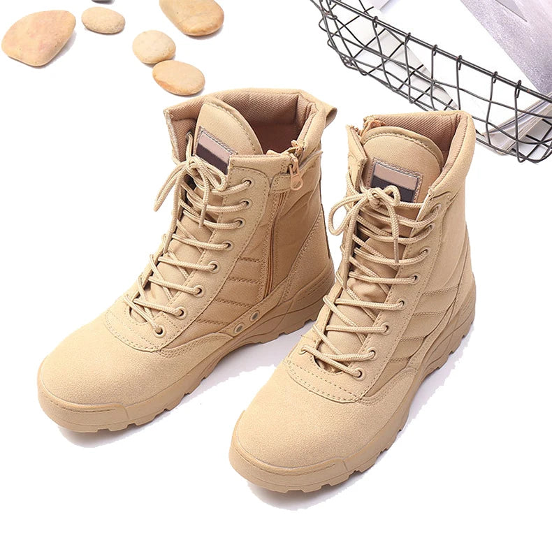 Bottes Tactiques Militaires Homme – Style Armée / Combat – Bottines de Sécurité Désert Résistantes - BLACKBEARD OUTDOOR INDUSTRIES