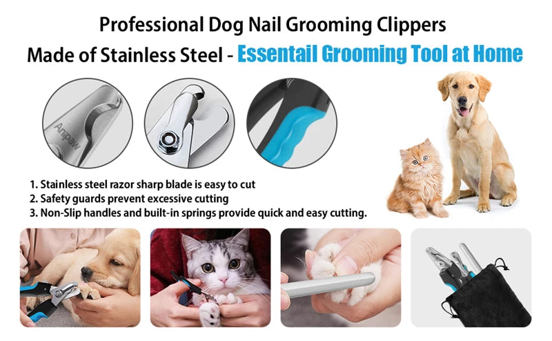 Coupe-Griffes Professionnel pour Chiens et Chats – Acier Inoxydable avec Butée de Sécurité Ma boutique
