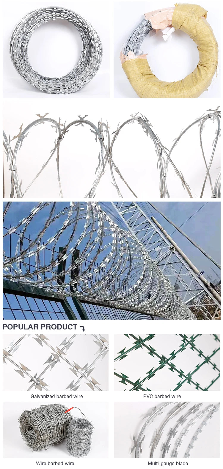Barbelé Lames Rasoir Hélicoïdal Anti-Intrusion – 10 Mètres - BLACKBEARD OUTDOOR INDUSTRIES