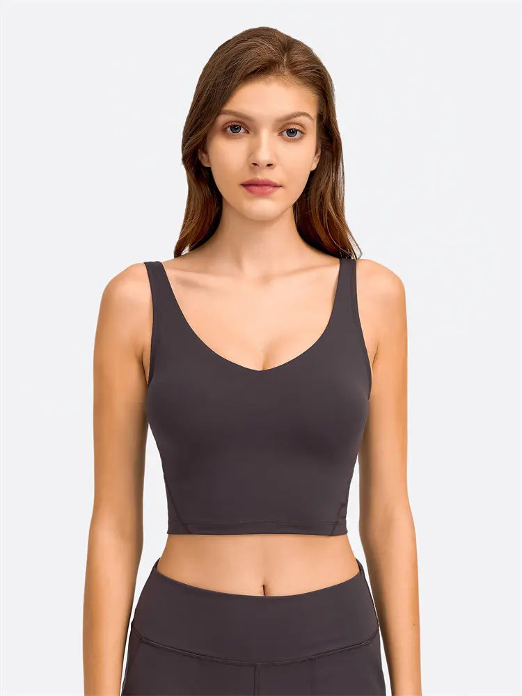 Débardeur NEPOAGYM PASSION avec Soutien-Gorge Intégré – Crop Top Longline avec Coussinets Amovibles pour Yoga et Gym - BLACKBEARD OUTDOOR INDUSTRIES