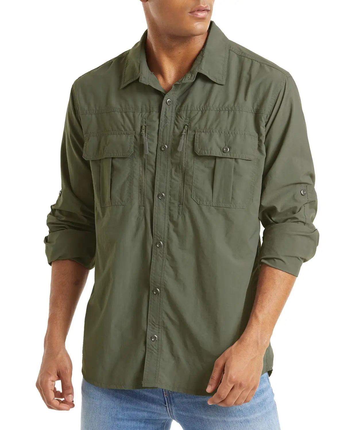 Chemise Homme TACVASEN | Manches Longues | Séchage Rapide | Protection UV | Poches Zippées | Randonnée & Travail Extérieur - BLACKBEARD OUTDOOR INDUSTRIES