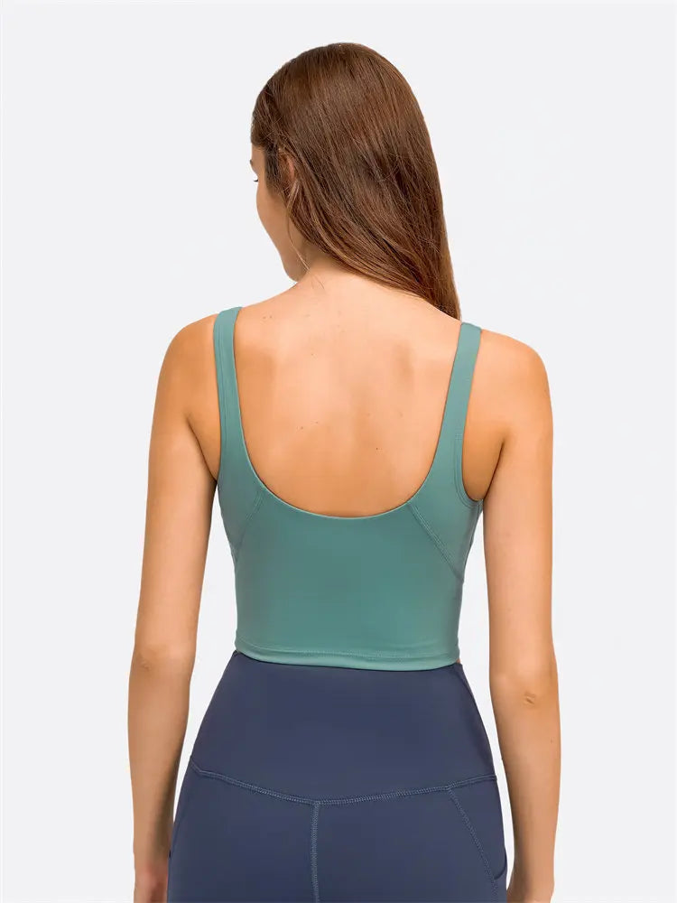 Débardeur NEPOAGYM PASSION avec Soutien-Gorge Intégré – Crop Top Longline avec Coussinets Amovibles pour Yoga et Gym - BLACKBEARD OUTDOOR INDUSTRIES