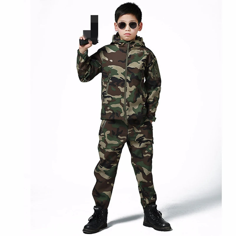 ensemble softshell camouflage pour enfant Ma boutique