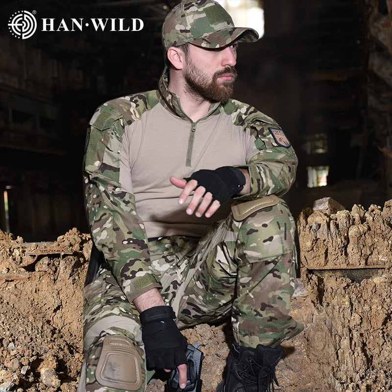 Ensemble Tactique Camouflage CP Gen3 – Uniforme de Combat Homme avec Protections (Coudes & Genoux) pour Chasse, Airsoft et Activités Extérieures - BLACKBEARD OUTDOOR INDUSTRIES