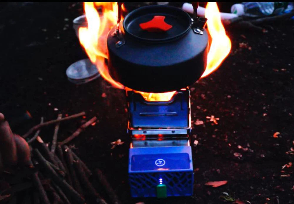 Mini Réchaud de Camping Portable – Survival Stove avec Générateur Thermoélectrique et Powerbank - BLACKBEARD OUTDOOR INDUSTRIES
