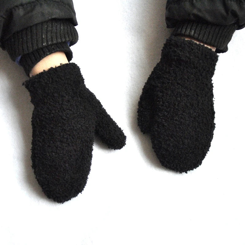 Paire de gants pour enfant en velours hiver Ma boutique