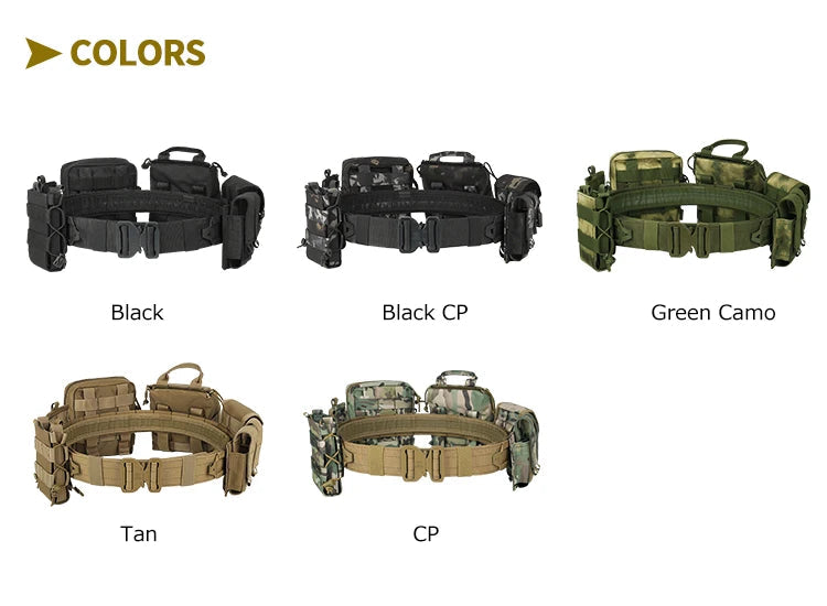 Ceinturon de Combat YAKEDA MOLLE avec Poches 8 en 1 Ma boutique