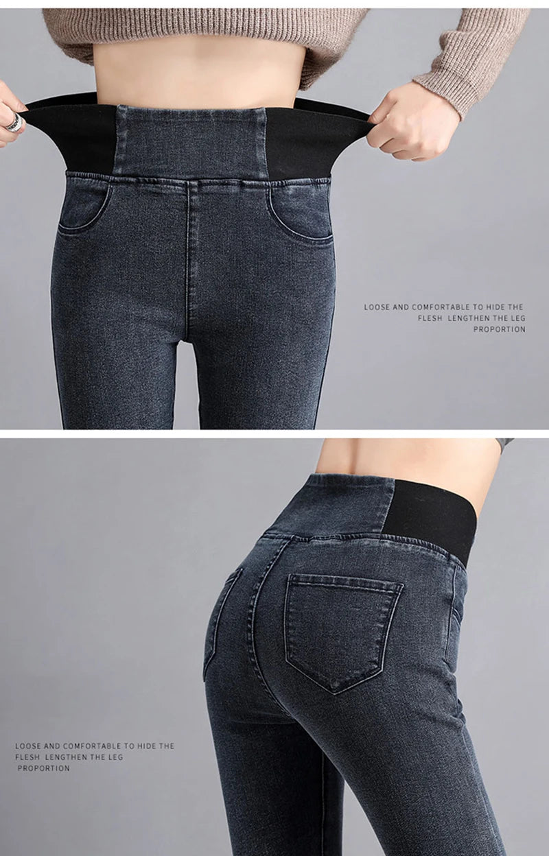 Jean Femme Grande Taille 26–38 | Skinny Fit Taille Haute – Style Coréen Casual - BLACKBEARD OUTDOOR INDUSTRIES