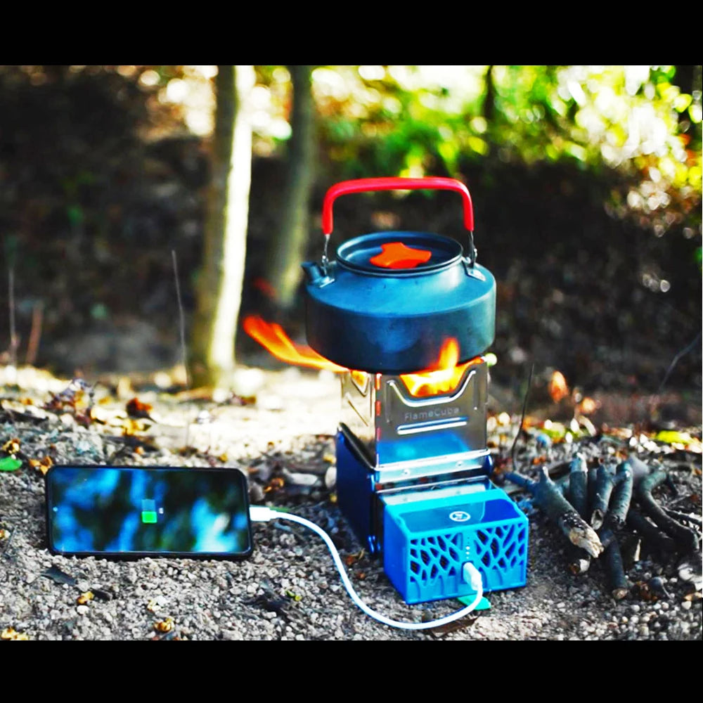 Mini Réchaud de Camping Portable – Survival Stove avec Générateur Thermoélectrique et Powerbank - BLACKBEARD OUTDOOR INDUSTRIES
