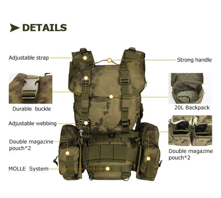 Gilet Tactique Russe SMERSH – Système Modulaire avec Pochettes Détachables Ma boutique