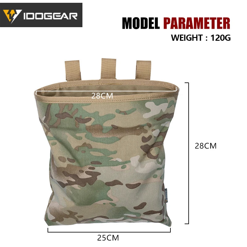 Poche Dump MOLLE Tactique IDOGEAR – Sac de Récupération Chargeurs / Mag Drop Pouch – Modèle 3550 - BLACKBEARD OUTDOOR INDUSTRIES
