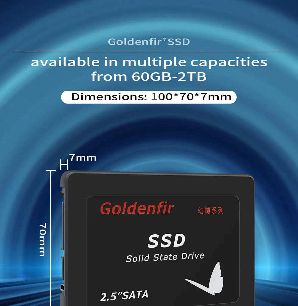 Goldenfir SSD 128GB SATAIII SSD 512GB 480GB 256GB HD 1TB 500GB Hard Disk 2.5 Ma boutique