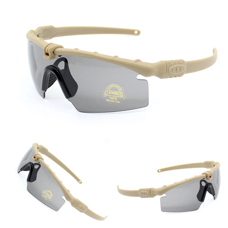 Lunettes Tactiques Militaires UV400 – Lunettes de Protection Anti-Choc – Pour Tir, Chasse, Airsoft, Cyclisme & Sports Outdoor - BLACKBEARD OUTDOOR INDUSTRIES