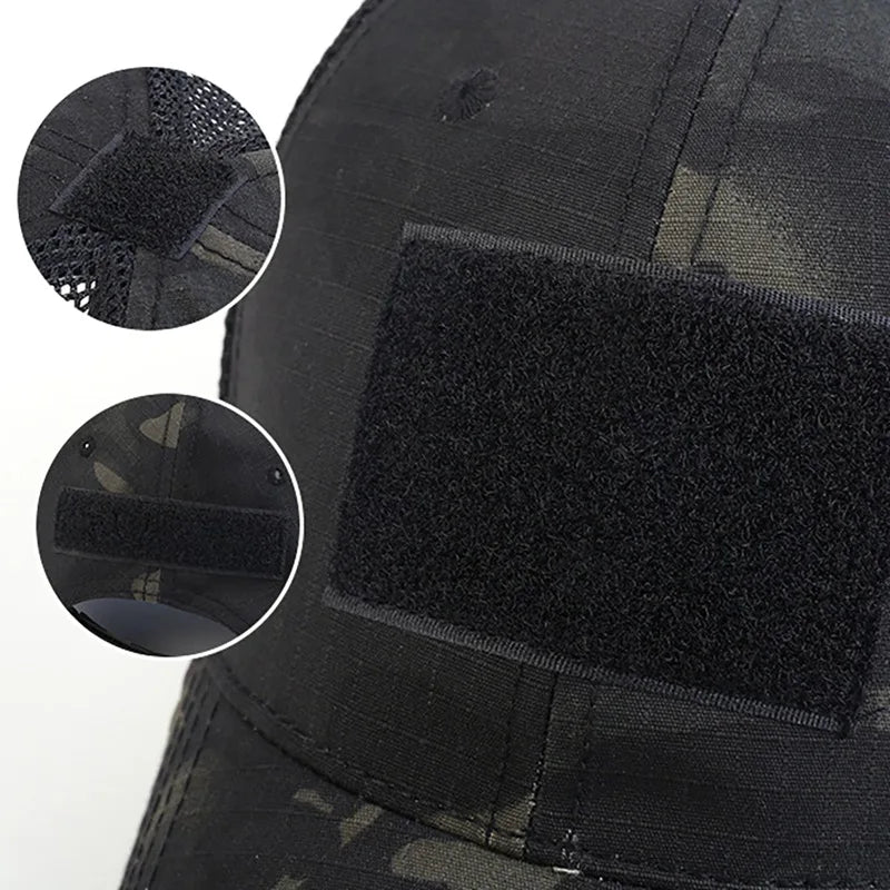 Casquette Multicam Camouflage Outdoor – Réglable, Maille Respirante – Tactique, Airsoft, Pêche, Chasse, Randonnée, Basket - BLACKBEARD OUTDOOR INDUSTRIES