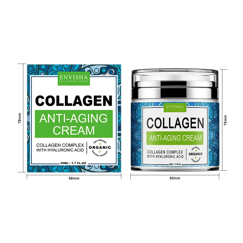 Crème Visage ENVISHA – Collagène & Acide Hyaluronique pour Anti-Âge et Hydratation de la Peau BLACKBEARD OUTDOOR INDUSTRIES