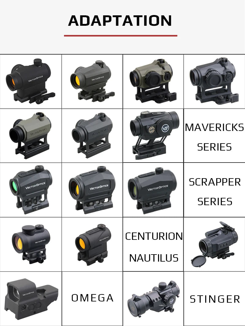Vector Optics Magnifier 3x, 4x, 5x avec Monture à Pivot – Amplificateur de Précision pour Viseur Point Rouge (Compatible avec Maverick Scrapper) - BLACKBEARD OUTDOOR INDUSTRIES