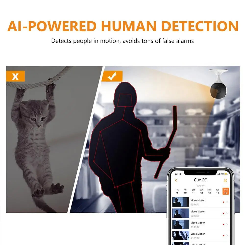 IMOU Cue 2C – Caméra de Surveillance Intérieure 1080P avec Détection Humaine IA & Vision Nocturne Ma boutique