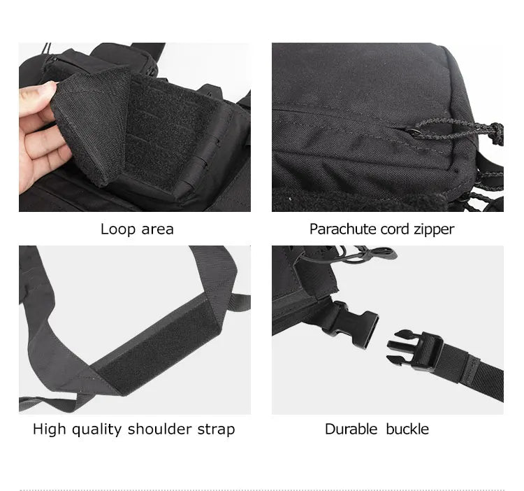 YAKEDA – Chest Rig Tactique Modulaire | Gilet Mini-Rig Léger avec Système de Dégagement Rapide Ma boutique