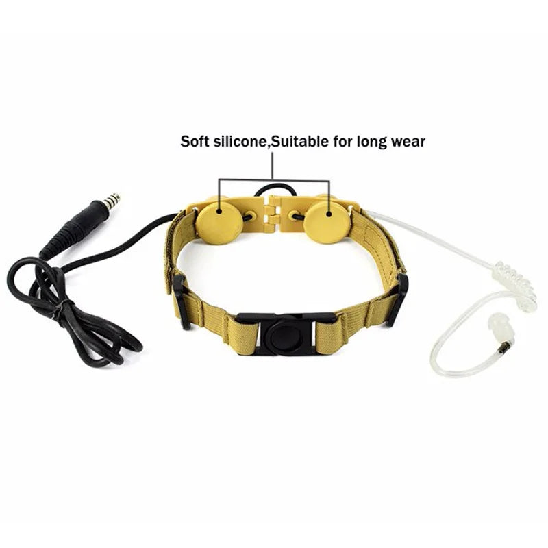 Laryngophone Z Tactical Z003 avec Tube Acoustique + Bouton PTT U94 – Compatible Radios BaoFeng, TYT, Retevis, Kenwood - BLACKBEARD OUTDOOR INDUSTRIES