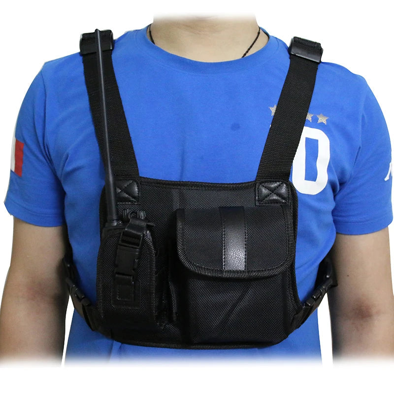 Sac à Poitrine pour Radio de Communication (Walkie Talkie) | Harnais et Poche Porte-radio pour Baofeng, Motorola, ICOM, TYT BLACKBEARD OUTDOOR INDUSTRIES