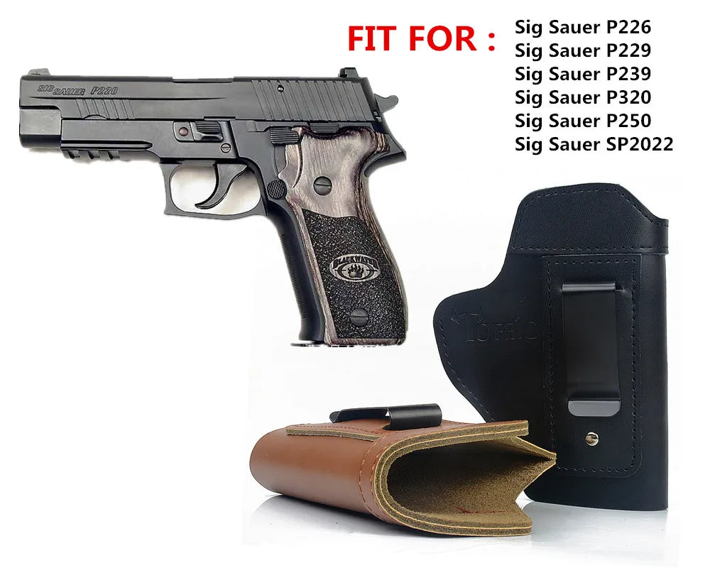 Holster Cuir IWB Discret pour Pistolet – Compatible Sig Sauer, Glock, Beretta, et plus - BLACKBEARD OUTDOOR INDUSTRIES