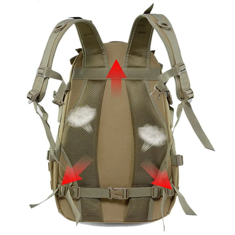 Sac à Dos de Camping 40L – Sac de Voyage Tactique Molle pour Homme, Rucksack de Randonnée et Escalade, Sac à Épaule Réfléchissant Outdoor - BLACKBEARD OUTDOOR INDUSTRIES