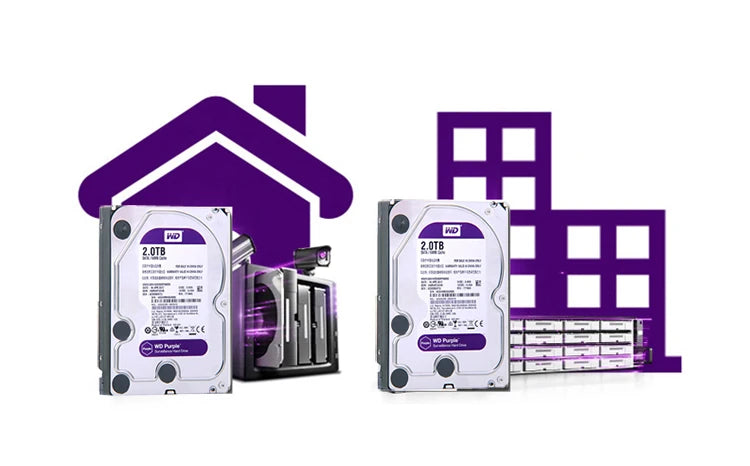 WD Purple 4TB Disk 3.5" 64M Cache SATA III 6Gb/s 1TB 2TB 3TB HDD Ma boutique