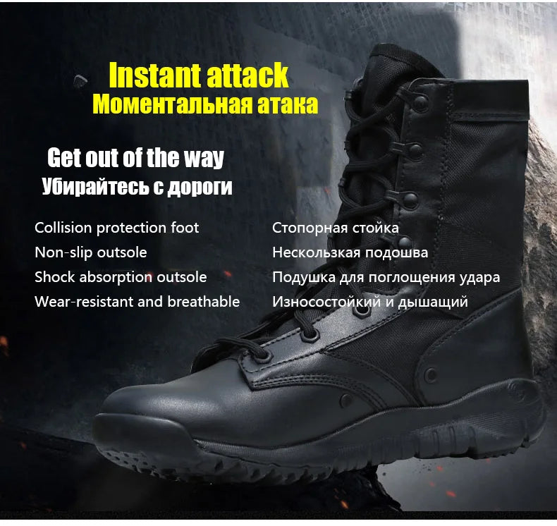 Chaussures de Randonnée Homme Ultra Légères – Bottes Tactiques Militaires Noires – Sneakers de Marche Confortables - BLACKBEARD OUTDOOR INDUSTRIES