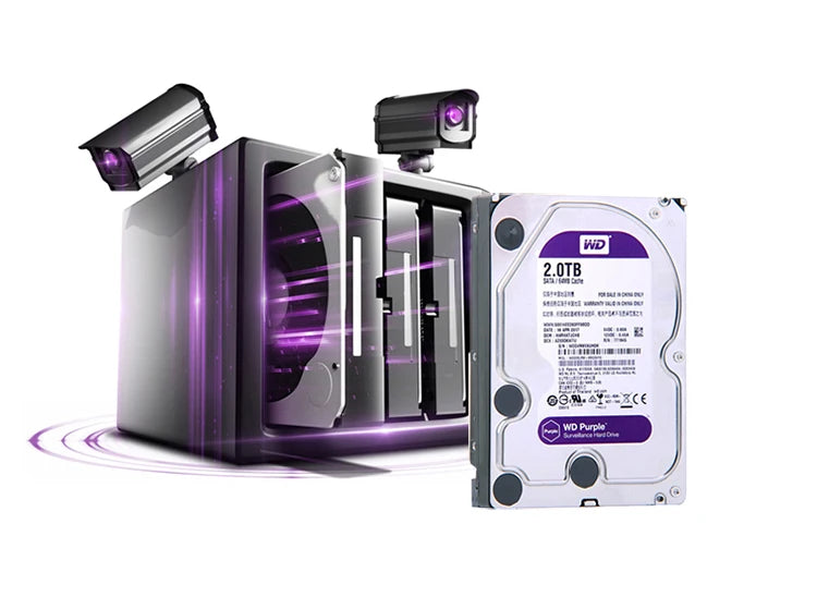 WD Purple 4TB Disk 3.5" 64M Cache SATA III 6Gb/s 1TB 2TB 3TB HDD Ma boutique