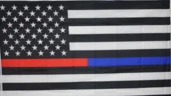 Drapeau Thin Blue Line USA - 90x150 cm BLACKBEARD OUTDOOR INDUSTRIES
