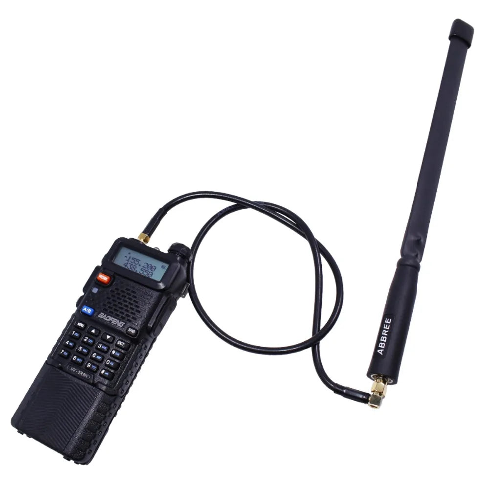 ABBREE AR-152 / AR-148 – Antenne Tactique avec Câble Coaxial SMA-Femelle pour Baofeng UV-5R / UV-82 / UV-9R Plus - BLACKBEARD OUTDOOR INDUSTRIES