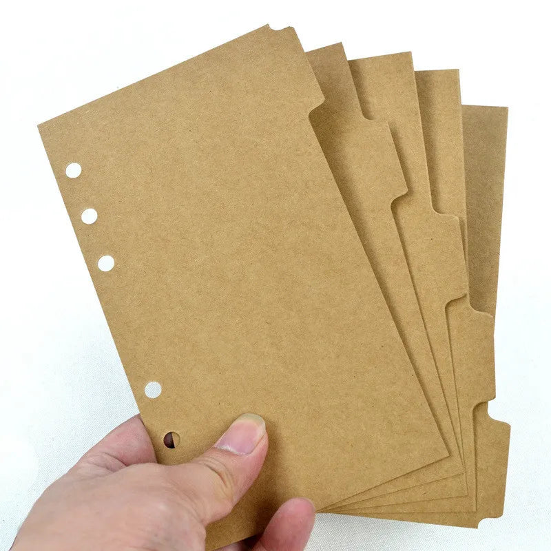 Lot de 5 Intercalaires A5 / A6 – Séparateurs pour Classeur à Anneaux - BLACKBEARD OUTDOOR INDUSTRIES