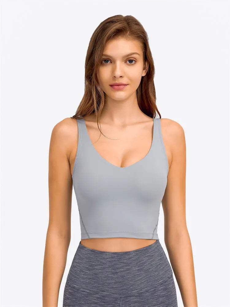 Débardeur NEPOAGYM PASSION avec Soutien-Gorge Intégré – Crop Top Longline avec Coussinets Amovibles pour Yoga et Gym - BLACKBEARD OUTDOOR INDUSTRIES