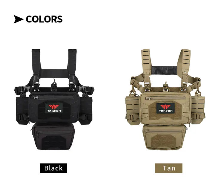 YAKEDA Tactical Mini Chest Rig – Laser Cut MOLLE Ma boutique
