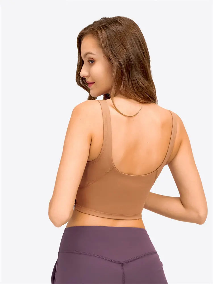 Débardeur NEPOAGYM PASSION avec Soutien-Gorge Intégré – Crop Top Longline avec Coussinets Amovibles pour Yoga et Gym - BLACKBEARD OUTDOOR INDUSTRIES
