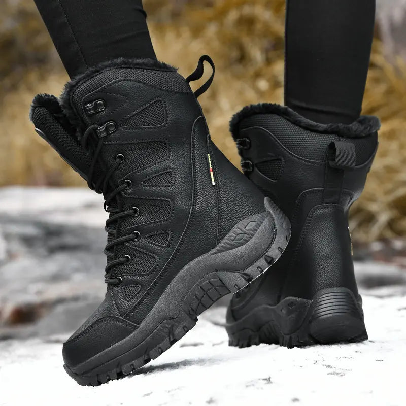 Bottes d'Hiver Femme Moipheng - Super Chaleur, Taille Plus, Chaussures à Plateforme, Bottes Moto à mi-mollet avec Doublure en Fourrure - Zapatos Para Mujer - BLACKBEARD OUTDOOR INDUSTRIES