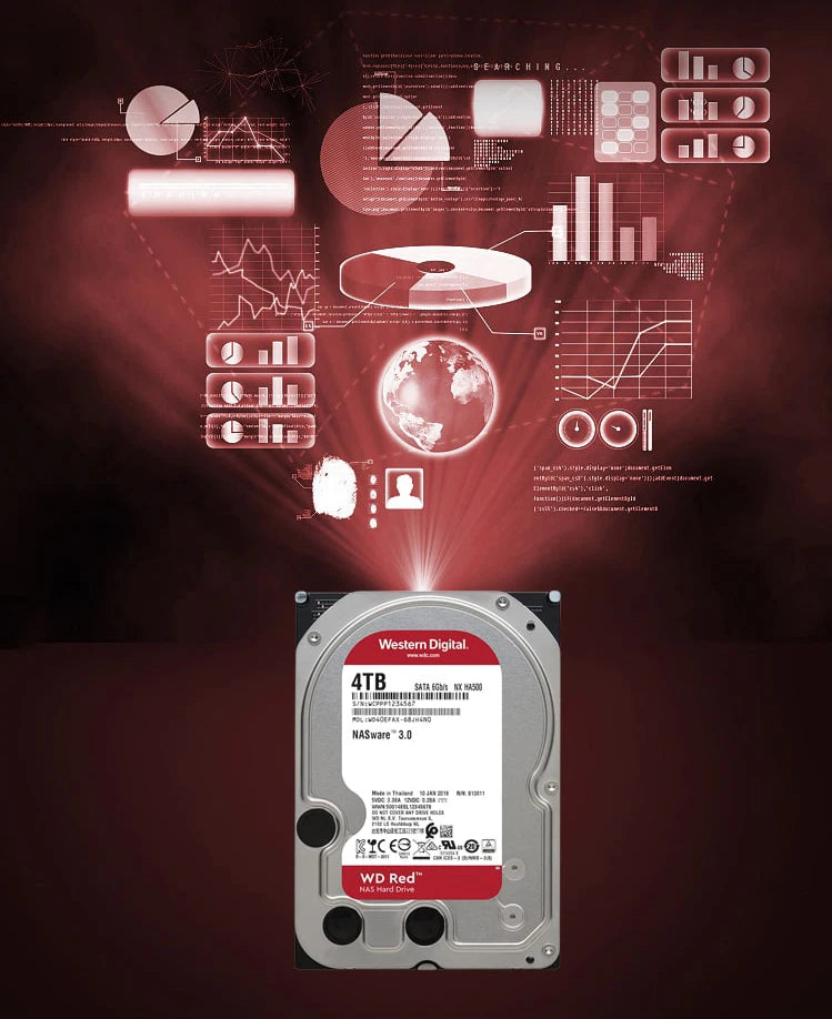 Western Digital WD Red 1TB 2TB 3TB 4TB 6TB NAS 3.5" Internal Hard Drive SATA 6Gb/s Ma boutique