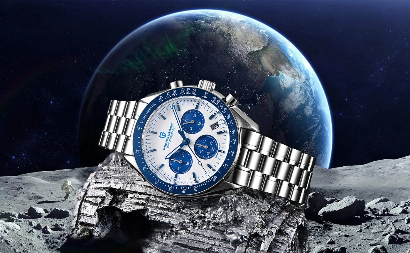 PAGANI DESIGN PD-1701 Moonwatch 2025 – Hommage à la CK2998 – Montre Homme Quartz Chronographe de Luxe - BLACKBEARD OUTDOOR INDUSTRIES